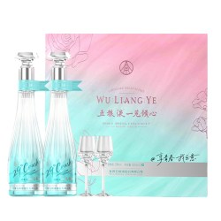 五粮液 一见倾心 29度限定礼盒500mLx2瓶微醺白酒
