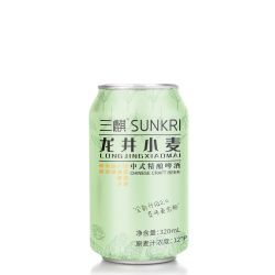 三麒 龙井小麦/毛尖/桂花中式精酿啤酒320ml*2听尝鲜茶啤网红饮料