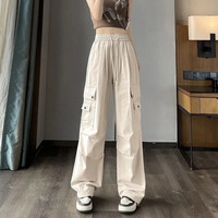 YOUNVFR 美式工装裤女 樱花粉 S码