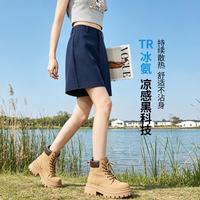 ESE-Y 通勤休闲裤子女26夏新弹力后腰四分短裤