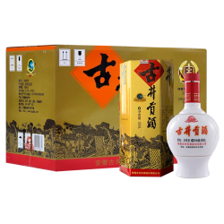 古井贡酒 乳玻六角贡45度500ml醇厚浓香型纯粮白酒特价酒水正品