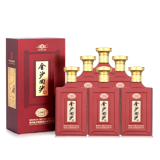 金沙 回沙酒 1963纪年酒 53度 500mL*6瓶整箱装贵州纯粮酱香型白酒