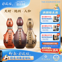 彩陶坊 仰韶彩陶坊天时地利人和三瓶组合装白酒单瓶盒装3瓶纯粮陶融香型