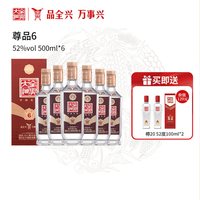 全兴大曲 四川全兴大曲尊品6浓香型白酒纯粮酿造52度500ml*6瓶