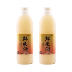 子陵滩 鲜米酒1L*2瓶装本色甜酒酿5度糯米酒农家自酿低度米酒2斤
