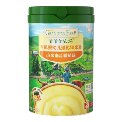 爷爷的农场 宝宝辅食低敏6月+ 9月+小米南瓜番茄米粉 225g*1罐