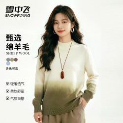 雪中飞 秋冬百搭半高领通勤套头衫W