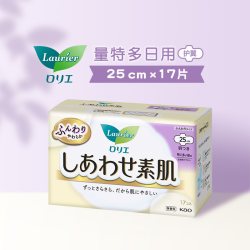 花王 乐而雅 日用卫生巾 带护翼 25cm*17片