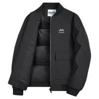 马克华菲 夹棉内里棒球领棉衣夹克 黑色 3XL