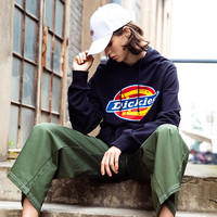 Dickies 经典款大Logo印花连帽卫衣 黑色 2XL