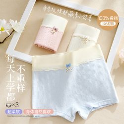 顶瓜瓜 女童内裤中大童小女孩儿童纯棉全棉裆a类青少年发育期12岁