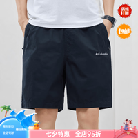 Columbia 速干夏季短裤男五分休闲短裤男时尚纯棉直筒拉链宽松沙滩裤男 -深 -深蓝 4XL 200-230斤