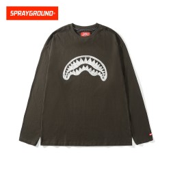 SPRAYGROUND 2026春秋款涂鸦鲨鱼嘴长袖T恤男女宽松百搭上衣打底衫