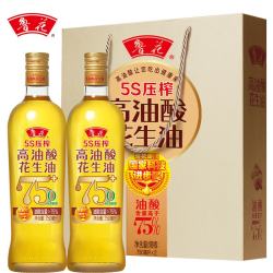 鲁花 高油酸花生油 750ml*2瓶