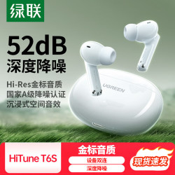 绿联 ANC主动降噪 真无线蓝牙耳机  有线充电 钛白色 Type-C