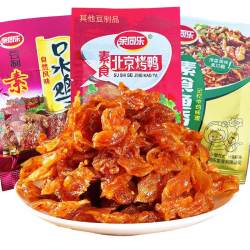 余同乐 北京烤鸭辣条8090后回忆儿时怀旧小时候素食素肉解馋大刀肉
