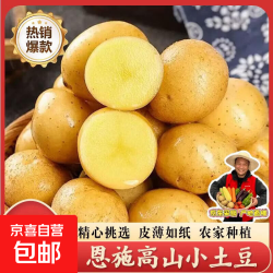 恩施小土豆富晒新鲜现挖黄皮迷你马铃薯粉糯高山洋芋马尔科土豆 2斤-中果-鸡蛋大小(带箱)