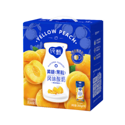纯甄 黄桃果粒酸奶笑脸包200g×10包*2提 礼盒