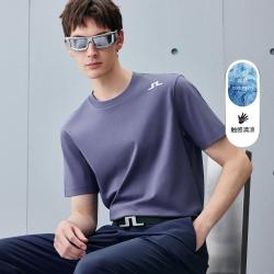 J.Lindeberg 金·林德伯格 热卖款2026夏情侣款凉感纯棉休闲短袖T恤男