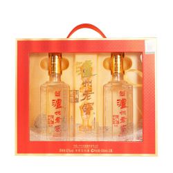 泸州老窖 六年窖头曲礼盒52度500ml*2瓶浓香型白酒礼盒装过节送礼