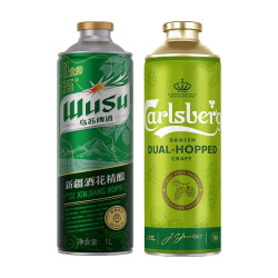嘉士伯 双重酒花精酿啤酒1L罐装不过滤独特热带果香