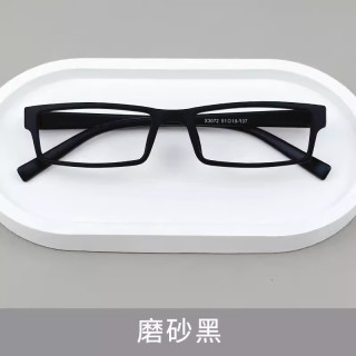 超轻7g窄TR90近视眼镜架磨砂黑框 + 1.61防蓝光镜片