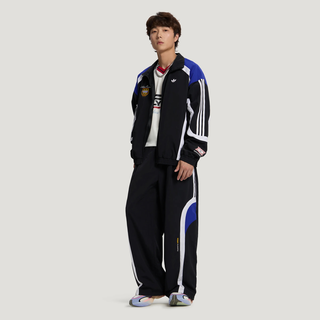 阿迪达斯 LD6510 赛车风撞色拼接 黑色 M 运动夹克
