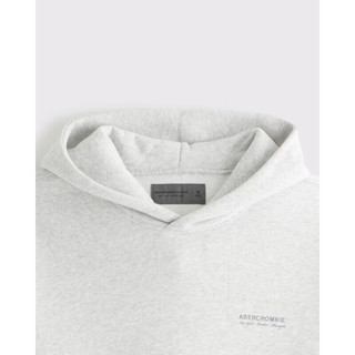 Abercrombie & Fitch 122-6176 美式复古抓绒连帽卫衣 浅灰色 2XL