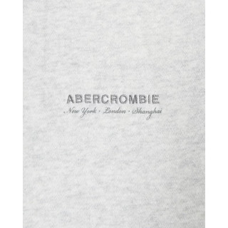 Abercrombie & Fitch 122-6176 美式复古抓绒连帽卫衣 浅灰色 2XL