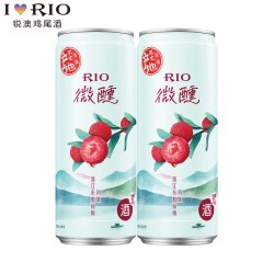 锐澳 微醺鸡尾酒330ml*2罐草莓荔枝组合低度气泡果酒茉莉乳酸菌