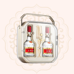 五粮液 第八代好事成双52度500mL*2礼盒白酒正品