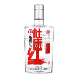 杜康 红浓香型白酒50度500ml单瓶装纯粮食高粱酒光瓶自饮聚会