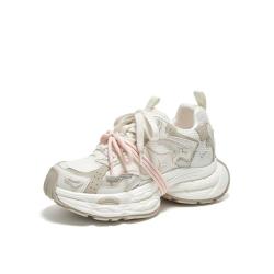 Lee Cooper 2026新款拼色透气老爹女舒适百搭系带厚底潮流休闲鞋