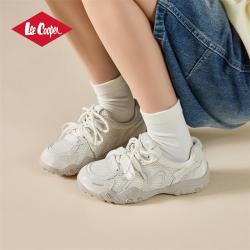 Lee Cooper 增高夏天网鞋女透气银色网面德训鞋女夏