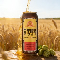雪花 啤酒 经典沈阳老雪花12度500ml*12罐 香醇拉格啤酒