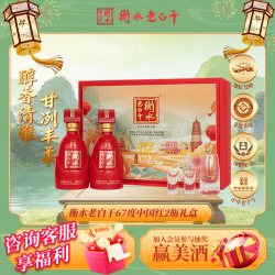 衡水老白干 礼盒装古法酿造中国红67度 500ml*2瓶礼盒装送礼倍有面