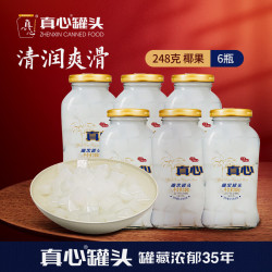 真心食品 真心 七夕礼物 椰果罐头 248g*6罐