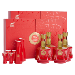 金徽 酒50度红五星双瓶礼盒2套 500ml*4瓶 浓香型送礼
