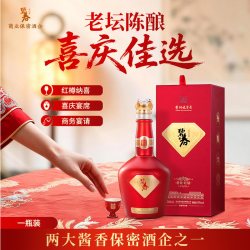 碧春 红钻酱香型53度纯粮食白酒贵州老酒500ml礼盒装