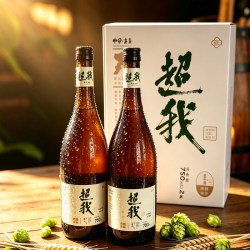 超我小麦精酿鲜啤酒750ml*2瓶装全麦芽酿造16°P高端原浆精酿啤酒