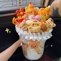 京东鲜花 黄油小熊玩偶花束生日礼物送女朋友闺蜜老婆七夕情人节礼物永生花
