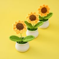 奇威狼 生日礼物口袋花串六一儿童节教师节向日葵手工花束永生花桌面摆件