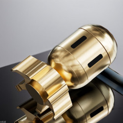 快勤 黄铜鱼雷旋转解压手把件摆件