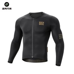 洛克兄弟 骑行服上衣长袖套装专业公路自行车运动服透气男款夏秋季