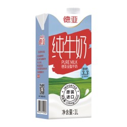 德亚 全脂牛奶高钙牛奶纯牛奶高钙早餐奶整箱家庭装