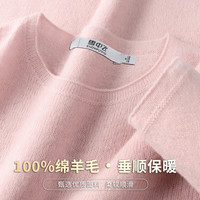 雪中飞 圆领套头秋冬针织衫女基础打底衫毛衣纯色羊毛衫