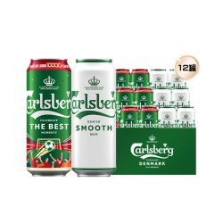 嘉士伯 特醇滑啤酒500ml*12罐瓶 拉格正品非原装整箱 聚会宴请自饮