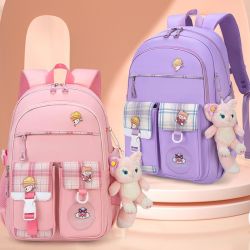 巴布豆 女生小学生超轻护脊减负书包