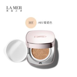 LA MER 鎏光焕变气垫 底妆防晒3号 轻盈精华粉底液12g+12g 带替换芯粉扑 暖瓷色03