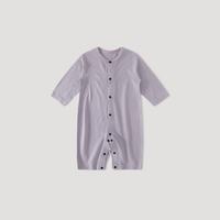 巴厘小猪 新生婴儿衣服夏季薄款长袖空调服睡衣夏天哈衣莫代尔棉宝宝连体衣 幽兰紫 73cm